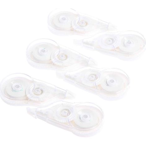 6-Pack Ruban correcteur, Mini rouleau avec capuchon, Plastique durable, Pour élèves et bureau(Troisième trimestre : septembre) (1/5)