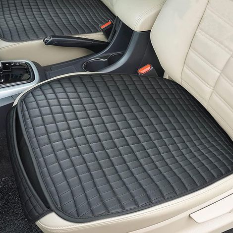 Housse de siège auto universelle noire (2 pièces) - Housse de siège auto en cuir imperméable et résistant aux rayures, protection pour siège auto