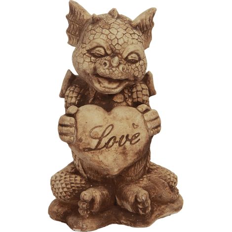 Escultura de dragón con figura de hormigón Love Stone para el jardín. (1/5)