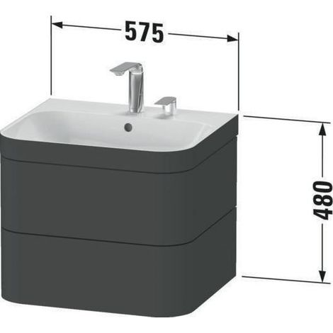 DU HappyD2+ c-bonded wandhängend, 575x49 0x480mm,+MWT, Tip-on (1/5)