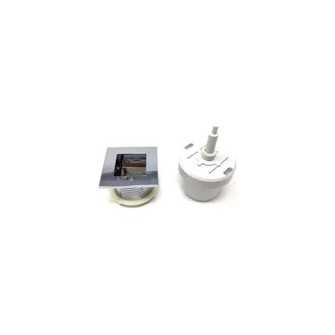 Kit pomello di scarico Quadro da 1/2", quadrato, cromo brillante