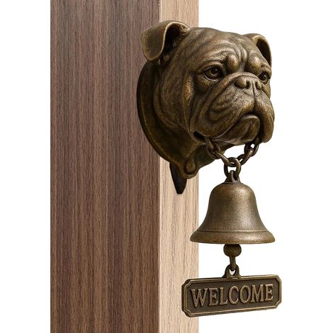 Clochette de Porte Carillon Clochette d'accueil en forme de chien pour l'extérieur et l'intérieur, porche, entrée, portail, maison, commerce, boutique (1/5)
