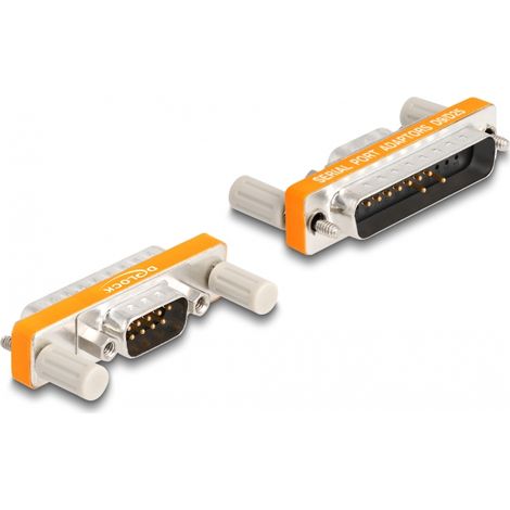 Delock Adaptador D-Sub 9 pines macho con tuercas a D-Sub 25 pines macho con tornillos