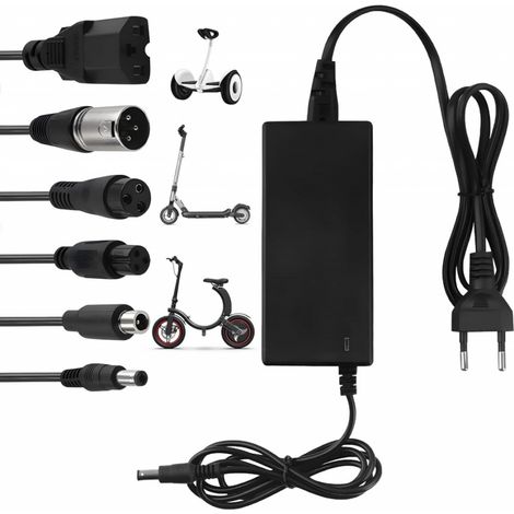 Chargeur pour trottinette électrique - Chargeur universel 36V/42V 2A - Compatible avec hoverboards, drift trikes et 6 connecteurs de batterie. Convient également aux modèles Xiaomi Mi Mijia M365 (84W (1/5)