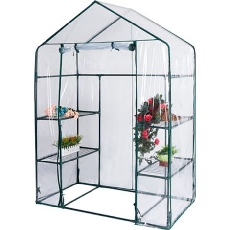Générique Housse de Rechange pour Serre en PVC Transparent et imperméable Tente de Jardin Serre à Plantes Couverture de Serre Transparente Housse de Rechange pour Serre 143 x 143 x 195 cm (1/5)