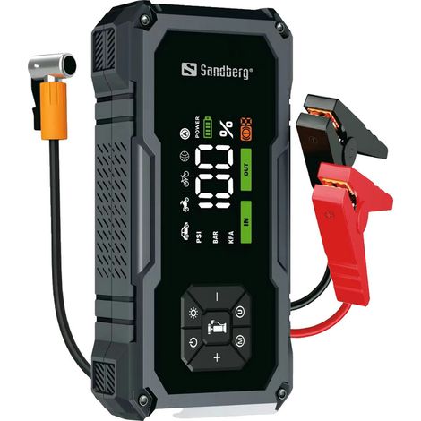 Démarreur de voiture Sandberg avec compresseur 10 000 mAh (1/5)