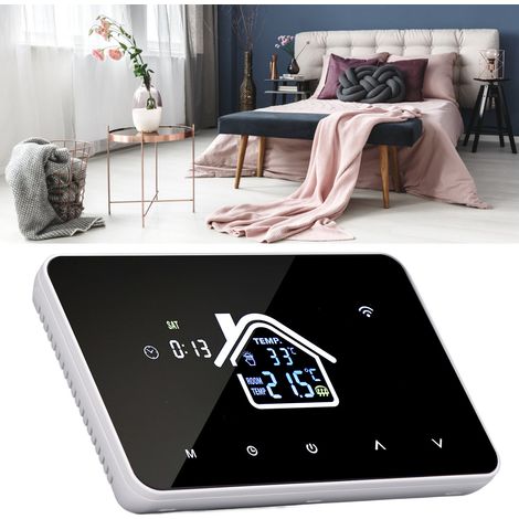 Thermostat intelligent à écran tactile de 4,3 pouces, programmable 16 A, pour chauffage au sol électrique, 230 V CA (sans Wi-Fi) (1/5)