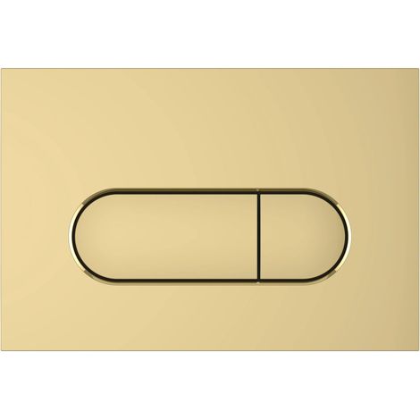 Vitra Loop Round Dual Flush Plate - Soft Gold