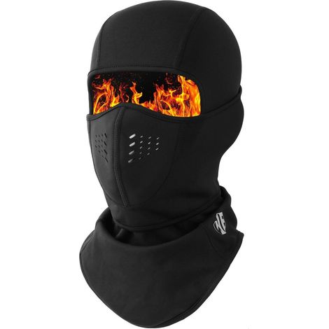 Sturmhaube Balaclava atmungsaktiv winddicht warm für Ski Motorrad Angeln Laufen Schwarz (1/5)