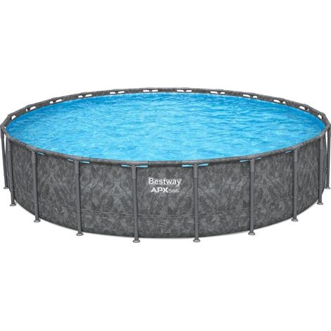 Bestway Piscine hors sol tubulaire ronde Bestway APX 365 671 x 132 cm gris sans accessoires (1/5)