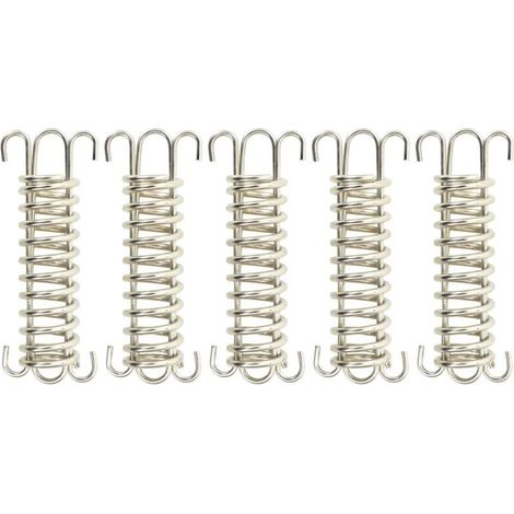 vidaXL Verrous à ressort pour voile d'ombrage 5 pcs Acier inoxydable (1/4)