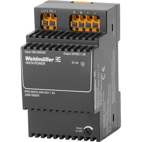 alimentation - pro insta - 24 volts - 30 watts - 1.3a - weidmuller 2580190000 (1/2)