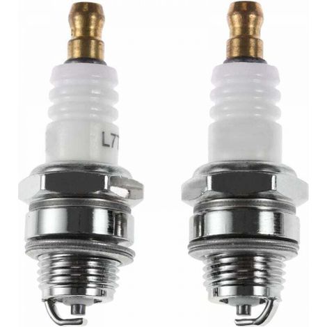 Bougie d'allumage l7t de Tronçonneuse et Débroussailleuse pour Moteur à Deux Temps,430/520 Accessoires Bougie,Accessoires pour scie à chaîne Husqvarna,2pcs (1/5)