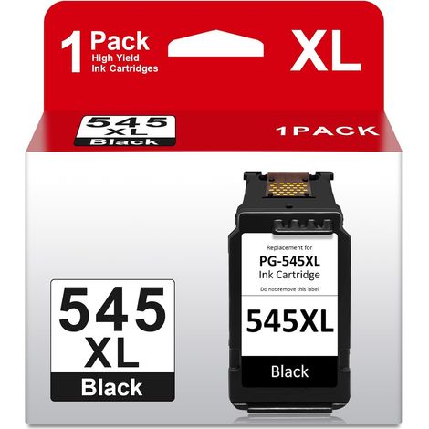 Cartouche PG 545 XL, PG-545XL Cartouche d'encre Remplacement pour Canon 545, 545 XL Noir pour Canon Pixma TS3350 MG2550s TS3150 MG2450 MG2950 MG2555s iP2850 MX495 MG3050 MG2550 TR4550 TR4551 (1/5)