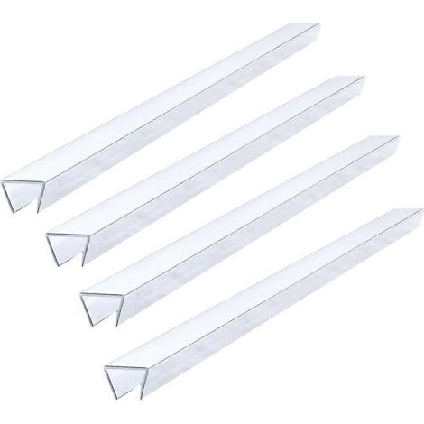 Flexibler Türschutz für 44,5 cm (17,5 Zoll) breite Schränke, zuschneidbare, transparente PVC-Kante, aufsteckbarer Puffer, 1,9 cm (3/4 Zoll) dick, 4er-Packung (1/5)