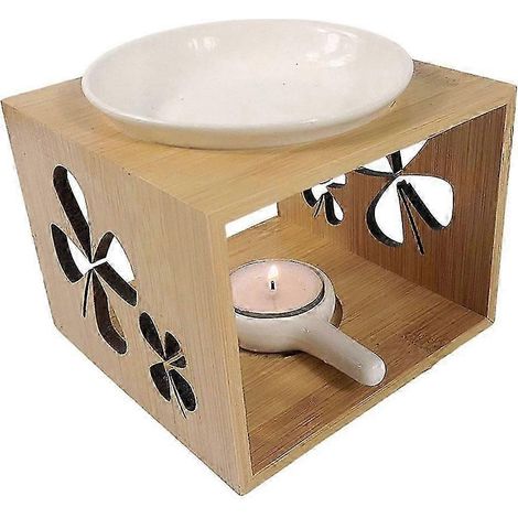 Romantischer Teelichthalter aus Holz für Duftkerzen, Schlafzimmerdekoration, Weihnachtsgeschenk-Four Leaf Pattern (1/5)