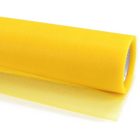 Tulle liscio, giallo, 15 cm x 9 m, 1 pz. (1/4)