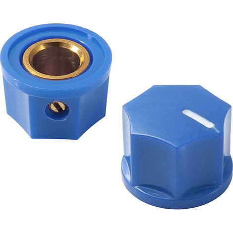Pomo de baquelita azul de 15 mm