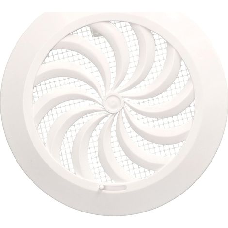 KOTARBAU Grille d'aération 100 mm verrouillable avec moustiquaire ronde Blanc (1/5)