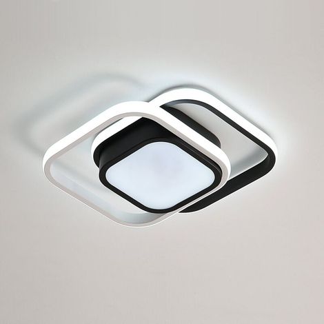 Moderne LED-Deckenleuchte, 32 Watt, 2500 Lumen, geeignet für Wohnzimmer, Schlafzimmer, Küchen und Flure (schwarz), kaltweißes Licht 6000K. (1/5)