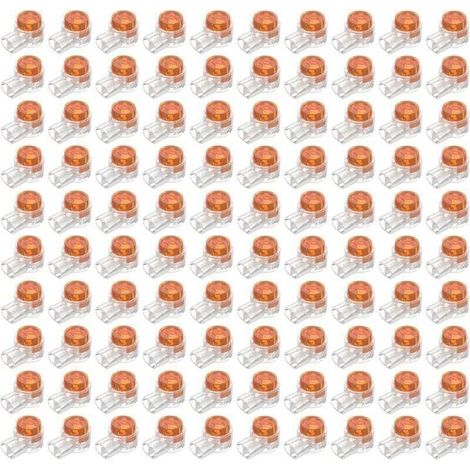 100pcs Scotchlok UY Waterproof Connector, Resin-Filled Cable Connectors, Cable Ties for Garden & Outdoor Use, Robotic Lawn Mower (1/4)