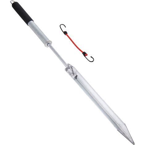 Piquet d’amarrage pour petit bateau, acier galvanisé, piquet d’ancrage à marteau coulissant de 91,4 cm pour sable peu profond (1/5)