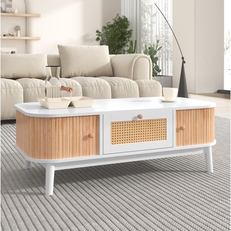 Wohnzimmertisch Couchtisch mit Stauraum 110 cm OKMYHOME (1/5)