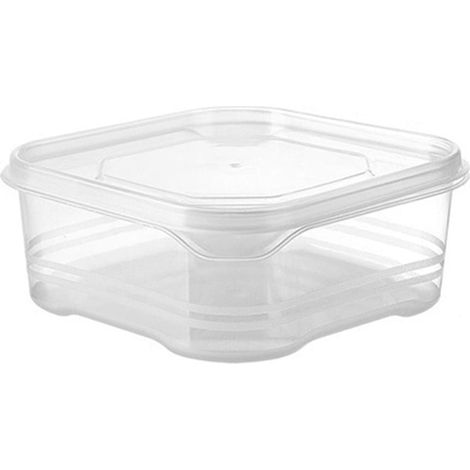 Boîte De Rangement Alimentaire - Transparente En Plastique - Pour Réfrigérateur Congélateur Armoire Cuisine - 13,5 x 12 x 5,5 cm - 1 Pièce (1/5)
