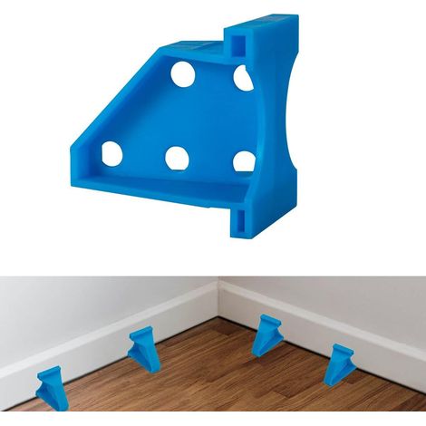 (20 pièces, bleu) Lot professionnel de 20 cales pour pose de sols stratifiés, vinyle et parquet, espacements précis de (1/4”) et (1/2”), réutilisables, faciles à utiliser (1/5)