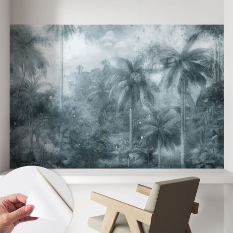 Papier peint adhésif autocollant pour salon chambre à coucher tendance et originale Végétation tropicale 104x70 cm (1/5)