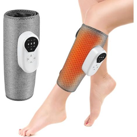 Kabelloses Wadenmassagegerät mit Wärme- und Kompressionsfunktion, Beinmassagegerät mit 3 Massageprogrammen, 3 Wärme- und 3 Vibrationsmodi, zur Muskelentspannung, fördert die Durchblutung (1/5)