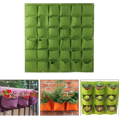 2 pièces 36-Poches Organisateur de Plantes – Usage Multiple (Jardin, Bureau, Cuisine) – Felt Pliable & Lavable (1/5)