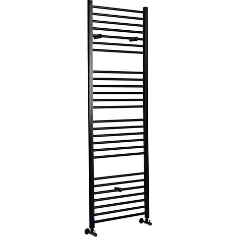 Hudson Reed Artle - Sèche-Serviettes Design Moderne Noir - Plat 180 cm x 40 cm