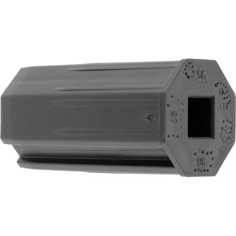 embout de tube de volet roulant octogonal fenêtre sortie plastique, pour tube octogonal de 40 mm sortie carré de 13 mm