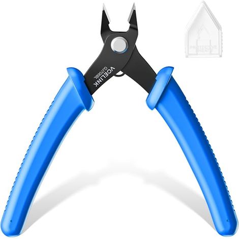 Pince Coupante Precision, Mini Pince Coupante Modelisme de pour la Réparation de l'Industrie Électronique, Traitement de Bijoux, Fabrication de Modèles DIY, 129mm Bleu (1/5)