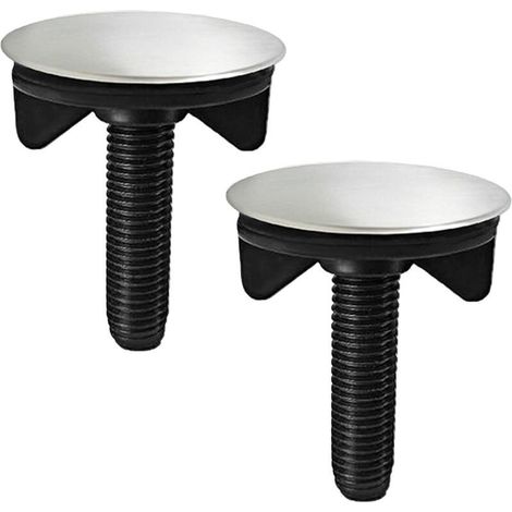 Bouchon Lavabo cache trou evier 2 Pièces Couvercle Trou Robinet Cache,Couvercle de Trop-Plein de Trou,Couvercle de Bouchon de Vidange de Trop Plein,Trou Robinet Couvercles pour Robinet de Cuisine (1/5)