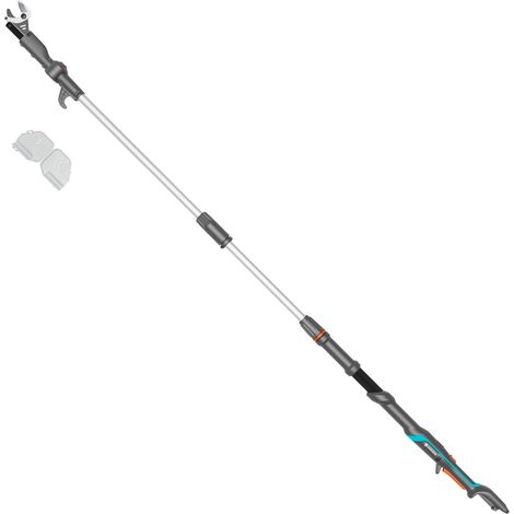 GARDENA Cortarramas telescópico podadora a batería HighCut 250cm/18V POWER FOR ALL cargador y batería incluidos, tijeras poda ramas hasta 4 m, cabezal de corte giratorio, mango ergonómico (14774-20) (1/5)