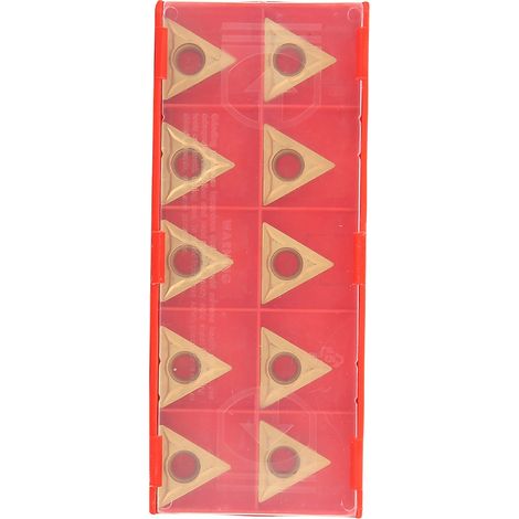 10 plaquettes de coupe triangulaires en carbure de tungstène TCMT 16T304 pour tournage CNC (1/5)