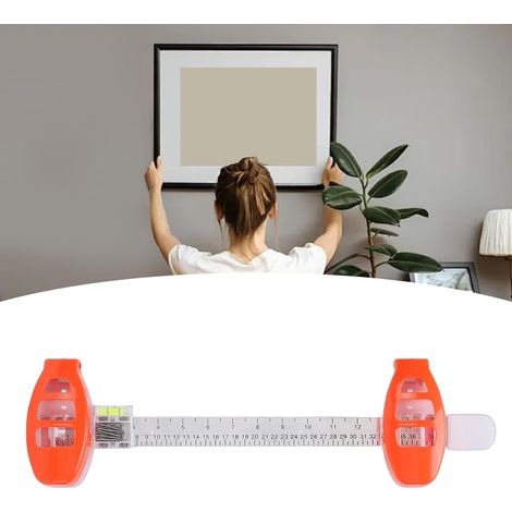 Outil pour accrocher des tableaux, règle à niveau pour cadres photo respectueuse des murs, marquage de précision, niveau intégré, pour la décoration murale, le bricolage et la décoration d'intérieur, (1/5)
