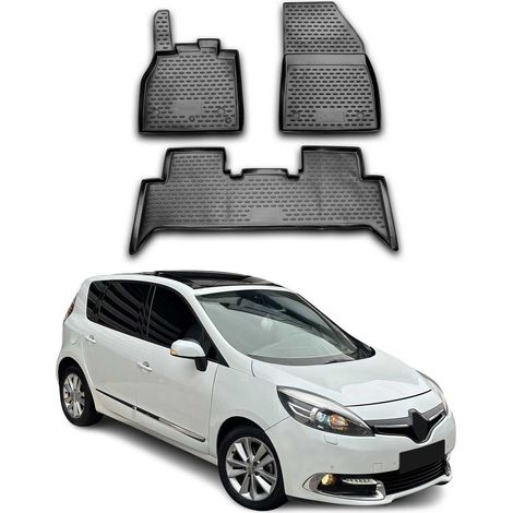Tapis de Sol Compatible avec Renault Scenic 3 2010-2016 Caoutchouc TPE Noir (1/5)