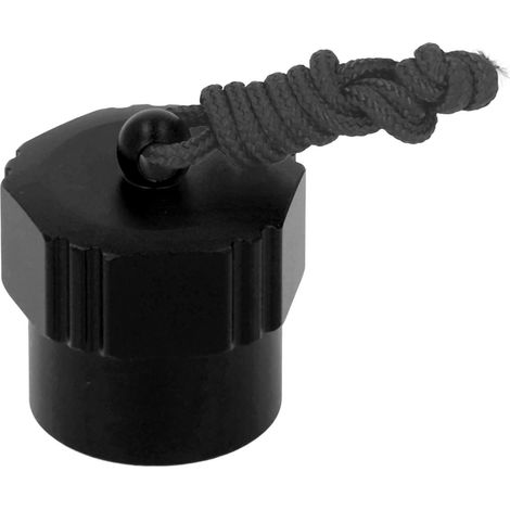 DIN-Staubkappe für Tauchregler, aus Aluminiumlegierung, universell, mit Gewinde, schwarz. (1/5)