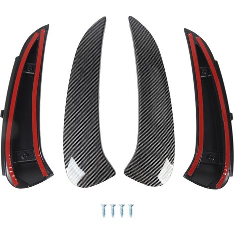 Paire de garnitures de déflecteur latéral de bouclier arrière gauche droite pour Mercedes W206 S206 C43 C63 AMG Line 2021+ style fibre de carbone (1/5)