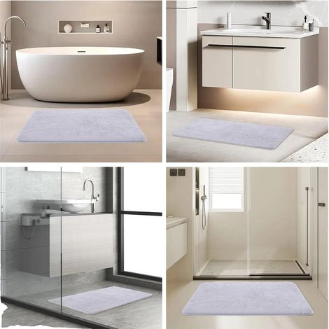 Badezimmerteppich, ultra-absorbierend, rutschfeste Ausführung, Grau/60120cm (1/2)