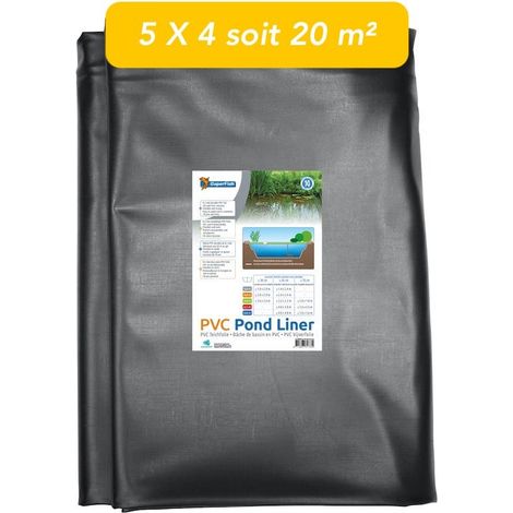 Bâche - Liner Bassin 5X4m , 0,5mm d'épaisseur. Qualité Européenne. Mise en place Facile