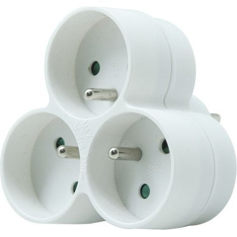 Triplite murale à 3 prises, 16A blanc