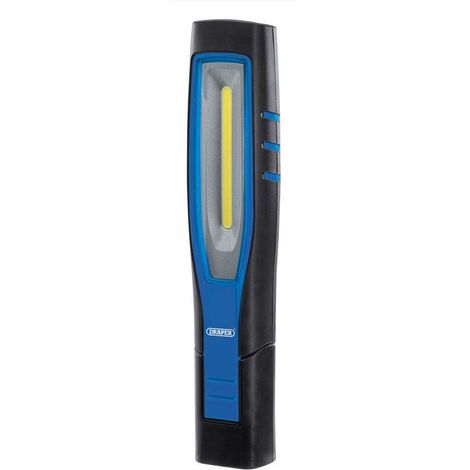 Draper 7W COB/SMD LED Rechargeable Inspection Work Light – 700 Lumens, Blue, Includes USB Cable and Charger (1/5)