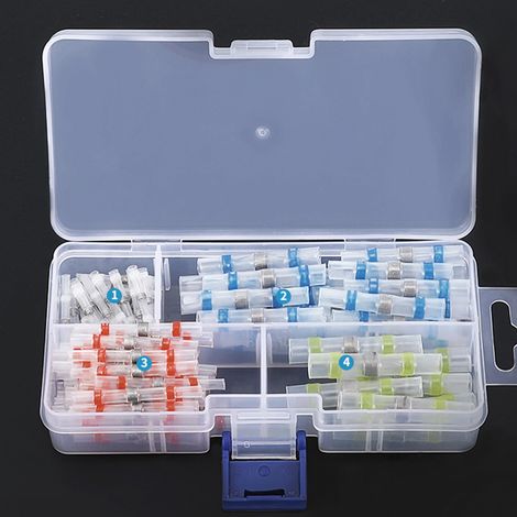 Lot de 100 cosses à souder thermorétractables, étanches et isolées. (1/5)