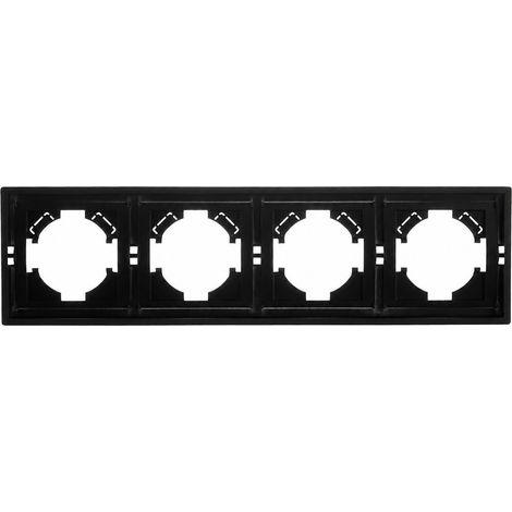 Plaque cadre 4 postes 80292mm Série Z PC ignifuge noir pour appareillage – 32 × 11 × 8 cm – Livraison gratuite