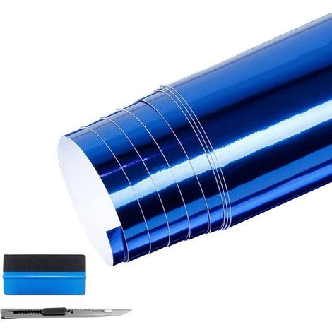Auto Vinylfolie selbstklebend 5cm x 900cm Blau, blasenfrei, rückstandsfrei entfernbar (1/5)