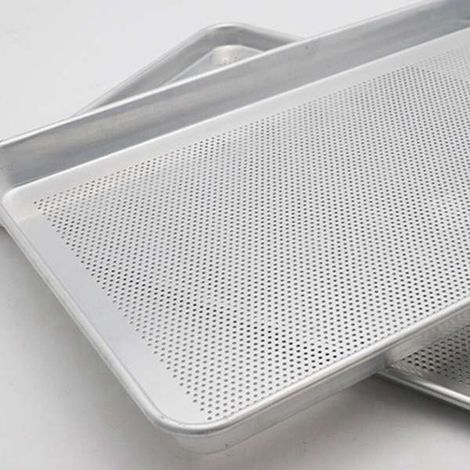 Rechteckige, perforierte Backform aus Aluminiumlegierung, 600 x 400 mm